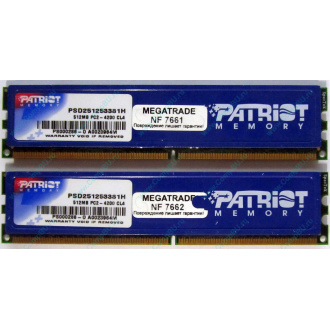 Память 1Gb (2x512Mb) DDR2 Patriot PSD251253381H pc4200 533MHz (Альметьевск)